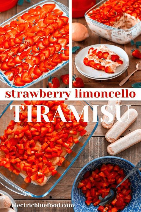 Recipes With Mascarpone Cheese, Classic Tiramisu Recipe, Limoncello Tiramisu, Lemon Tiramisu, Classic Tiramisu, Easy Tiramisu Recipe, Strawberry Tiramisu, Strawberry Dessert Recipes, Mascarpone Cream