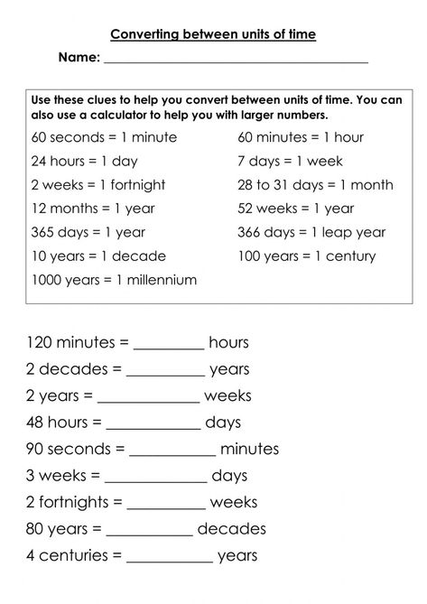 Convert between units of time online worksheet for Grade 4. You can do the exercises online or download the worksheet as pdf. Time Measurement Worksheet, Time Conversion Worksheet, Math Worksheet For Grade 5, Maths Worksheet For Grade 4, Units Of Time Worksheet, Maths Worksheets Grade 4, Maths Worksheets Grade 2, Grade 7 Math Worksheets, Time Worksheets Grade 2