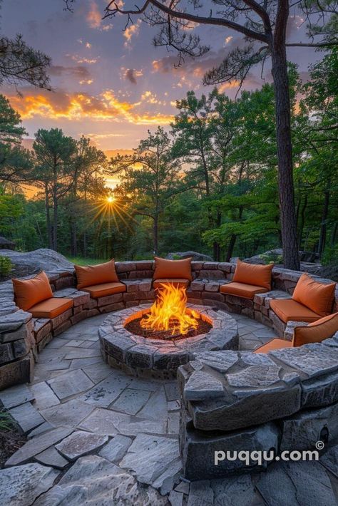 Backyard Fire Pit Ideas, In Ground Fire Pit, Outdoor Fire Pit Area, Sunken Fire Pits, Fire Pit Seating Area, Backyard Fire Pit, Fire Pit Cooking, Fire Pit Ideas, Fire Pit Lighting