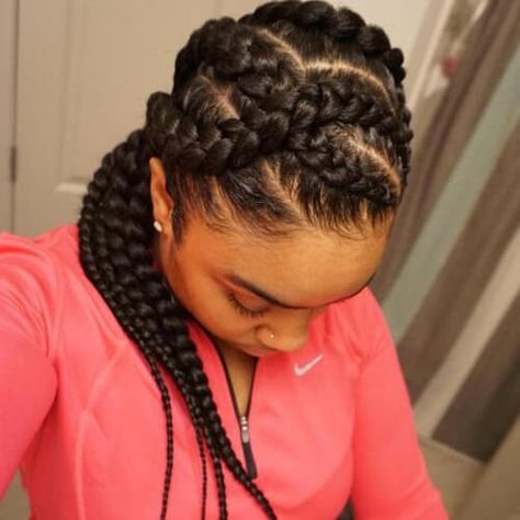 Criss Cross Braids Big Cornrows, Twisted Hair, Big Braids, Pelo Afro, Braids With Weave, Natural Hair Braids, Braids For Black Women, Cornrows Braids, Cornrow Hairstyles