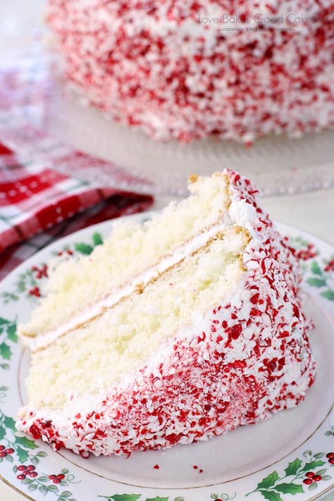 Dazzle your friends and family with this simple and delicious Holiday Peppermint Cake! It just may become a holiday tradition! Peppermint Cake Recipe, Peppermint Dessert, Peppermint Recipes, Peppermint Cake, Holiday Desserts Christmas, Cake Mug, Boston Cream, Christmas Cake Recipes, Chocolate Oatmeal