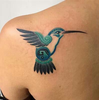 Hummingbird Tattoo With Sun, Aztec Hummingbird Tattoo, Mexican Culture Tattoo For Women, Quetzal Tattoo, Azteca Tattoo, Tatoo 3d, Honey Bee Tattoo, Tiny Bird Tattoos, Mayan Tattoos