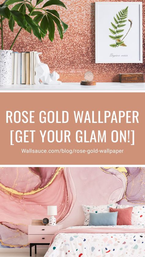 Glamorous, feminine, gentle yet powerful: rose gold wallpaper is a fabulous Interior Trend. Discover our top 7 rose gold wallpapers to add a touch of glam into your home or business. From cloudy pink marbles, terrazzo speckled walls and abstract gold landscapes, it won’t be long till you can get your glam on in your favourite spaces! Discover more from the Wallsauce Blog! #decortrends #pinkwallpaper #homedecor #wallpaper #wallsauce #featurewall #pink Rose Gold Interior Design, Dusty Pink Blanket, Rose Gold Wallpapers, Gold Interior Design, Gold Wallpapers, Rose Gold Interior, Blush Pink Wallpaper, Glamorous Home, Pink Armchair