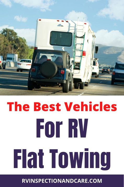 If you have a motorhome and like to travel a lot, it makes sense to take along a passenger vehicle to be able to run errands and go places while the RV is at your campsite. To do that, you can flat tow the passenger vehicle. But which ones are best to use? This article provides a list of the best flat towable vehicles so you will know which ones will work best for your needs. It's a must-see article for RV towing! #flattowing #rvtowing #motorhometowing Motorhome Living, Rv Gear, Rv Mods, Motorhome Travels, Towing Vehicle, Class B Rv, Class A Rv, Rv Maintenance, Large Suv