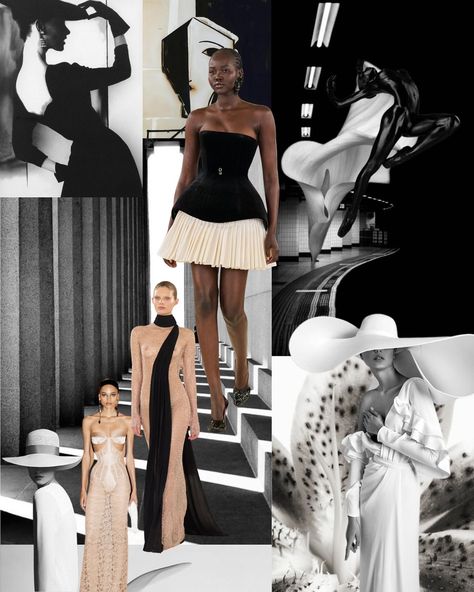 Monday Mood → channeling timeless elegance and all things black & white 🖤🤍  Drawing inspiration from classic contrasts and modern minimalism, we’re living for sleek lines, sophisticated decor, and out of the box fashion choices. #weddingdesign #weddinginspiration #weddinginspo #designinspiration #moodboard #mondaymood #afghanbride #2024bride #bridetobe #brides #designinspo #visionboard #blackandwhite #weddingdesigner #weddingplanner #bridal #bridalfashion #hautecouture #schiaparelli All Things Black, Black And White Fashion, Simplicity Fashion, White Elegance, Monday Mood, Sophisticated Decor, Corporate Wear, Fusion Wedding, Modern Minimalism