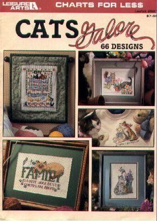 "Cats Galore" counted cross-stitch patterns by Leisure Arts (#2821). Rainforest Butterfly, Cross Stitch Books, Vintage Cross Stitches, Leisure Arts, Price Sticker, Chart Design, Cross Stitch Charts, Counted Cross Stitch Patterns, Pattern Books