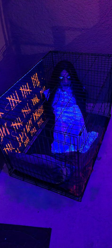 Halloween decoration diy Scary Haunted Trail Ideas, Scary Decorations Horror, Diy Haunted House Ideas Indoor, Haunted House Ideas Hospital, Diy Haunted House Decor, Haunted Prison Theme, Haunted House Room Themes, Hallway Haunted House, Halloween Jail Cell Decorations