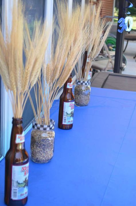 Beer Birthday Party Ideas | Photo 7 of 20 | Catch My Party Oktoberfest Hairstyle, Oktoberfest Party Decorations, Octoberfest Party, Beer Birthday Party, Oktoberfest Decorations, Beer Tasting Parties, Beer Dinner, Birthday Beer, Oktoberfest Party