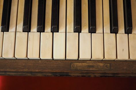 detail of piano keyboard keys on vintage instrument Keyboards Aesthetic, Keyboard Keys, Piano Keyboard, Aesthetic Vintage, Top View, Keyboard, Piano, Key, Art