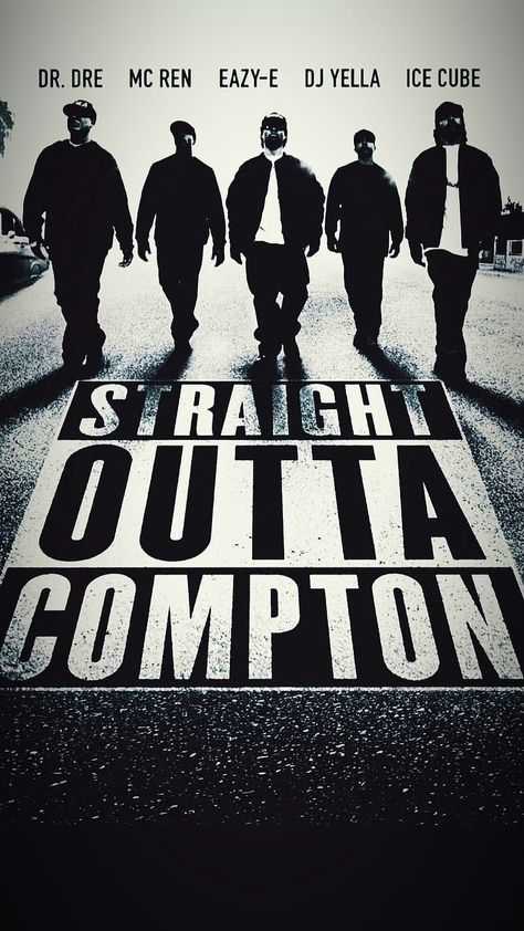 Straight Outta Compton Wallpaper, Strait Outta Compton, Nwa Wallpaper, N.w.a Aesthetic, Straight Outta Compton Movie, Kodak Black Wallpaper, 90s Rappers Aesthetic, Outta Compton, Hip Hop Artwork