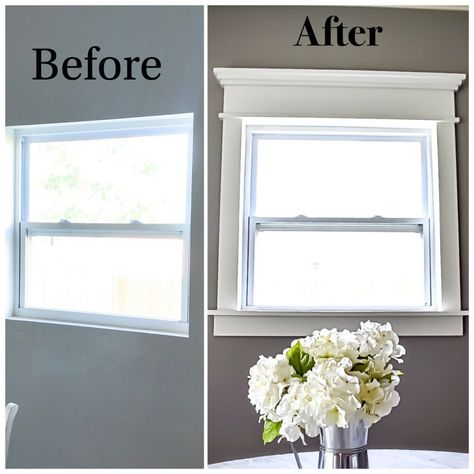 Interior Window Trim, Interior Window, Trim Ideas, Farmhouse Side Table, Cute Dorm Rooms, Trim Work, Door Trim, Home Updates, Room Transformation