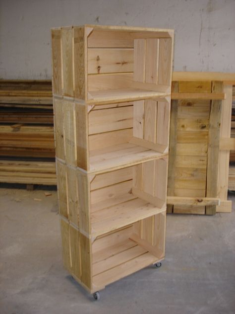 embalajes de madera Crate Shelves, Craft Room Decor, Wood Crates, Diy Pallet Projects, Diy Home Crafts, Pallet Furniture, Pallet Diy, Wood Pallets, Bedroom Diy