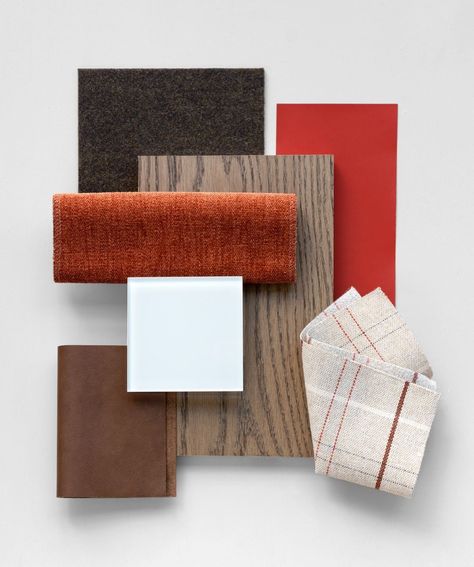 Red Material Board, Sentimental Aesthetic, Red Mood Board, Glass Paneling, Material Color Palette, Season Of Gratitude, Red Restaurant, Materials Board Interior Design, Interior Design Template