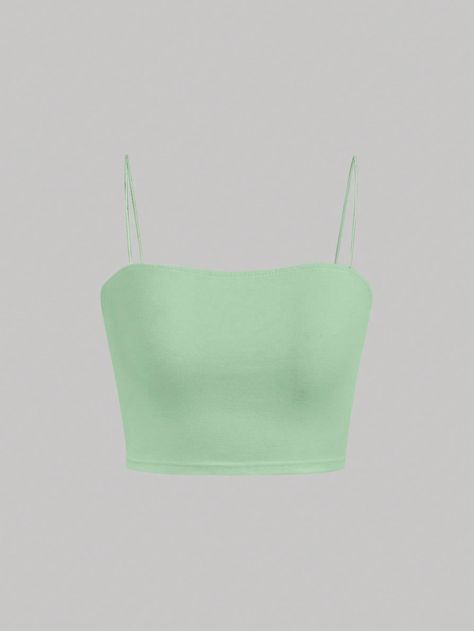 SHEIN MOD Solid Crop Cami TopI discovered amazing products on SHEIN.com, come check them out! Pattern Crop Top, Mint Green Tops, Crop Cami Top, Patterned Crop Top, Women Tank Tops, Cropped Cami, Cami Crop Top, Cami Tanks, Cami Tops