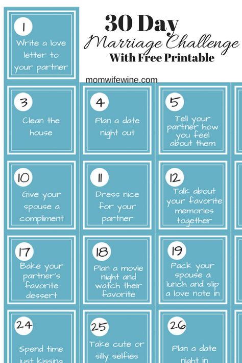 30 day marriage challenge with a free printable. 30 days to a stronger marriage. #marriage #married #wife #husband 30 Day Husband Challenge, Husband And Wife Journal Ideas, 30 Day Marriage Challenge, Marriage Journal, Stronger Marriage, Money Challenges, Relationship Journal, Marriage Challenge, Mom Challenge