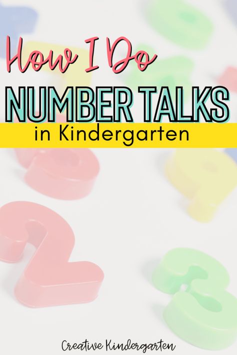 Get a Number Talks Routine started in your kindergarten classroom. Learn how I have used them successfully with my students to build their math strategies. Kindergarten Math Talks, Kindergarten Number Talks, Math Talks Kindergarten, Number Talks Kindergarten, Math Talks, Number Sense Kindergarten, Classroom Schedule, Number Talks, Math Coach