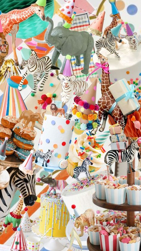 Party Animal Birthday Party Theme African Animal Party, Tiger Who Came To Tea Party Ideas, Party Animal Birthday Food, Animal Birthday Party Theme, Diy Party Animals, Birthday Party Meals, Party Animal Birthday, Animal Themed Birthday Party, Dino Theme