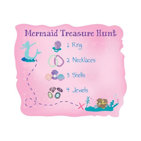 Mermaid Birthday Party Games, Mermaid Treasure Hunt, Mermaid Party Games, Mermaid Pirate Party, Mermaid Treasure, Mermaid Birthday Party Decorations, Mermaid Theme Birthday Party, Scrub Diy, Mermaid Theme Party