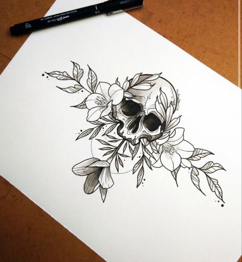 Skull And Wildflower Tattoo, Creepy Anatomy, Underbust Tattoo, Bones Drawing, Anatomy Artwork, Sternum Tattoo Design, Witchcraft Tattoos, Virgo Tattoo Designs, Underboob Tattoo Designs