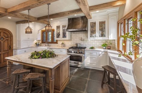 Whitefish Bay Tudor Kitchen - Traditional - Kitchen - Milwaukee - by Angela Westmore, LLC. | Houzz English House Design, Tudor Kitchen, Grey Kitchen Designs, Tudor Style Homes, Tudor Style, Grey Kitchens, Milwaukee Wisconsin, Grey Kitchen, Farmhouse Kitchen Decor