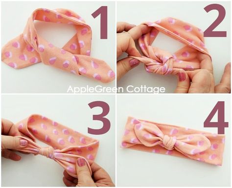 See how to make a baby headband using this easy diy baby headband tutorial. Make a quick and fashionable baby accessory in minutes! These diy knot headbands come in 3 sizes, you can sew them on a basic home sewing machine. Visit the blog and learn how to make baby knot headbands now! How To Make Baby Headbands, Baby Headband Sizes, Baby Accessories Diy, Diy Baby Bows Headbands, Diy Baby Hair Bows, Diy Baby Headband, Baby Headband Tutorial, Make A Headband, Diy Baby Bows