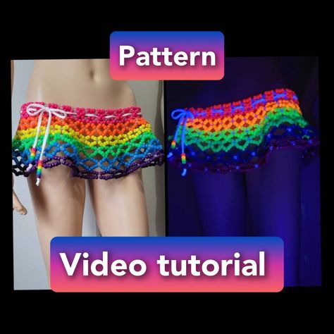 Rotating Kandi Cuff Tutorial, Kandi Skirt, X Base Cuff Kandi Tutorial, 3d Kandi Cuff, Domo Kandi Cuff, Rainbow Kandi, Bead Bra, Rave Bracelets, Rave Outfits Edc