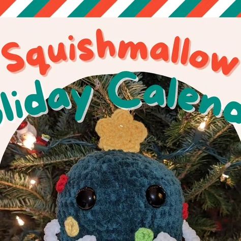 Ribblr Pattern, Squishmallow Pattern, Crochet Squishmallow, Yarn Animals, Christmas Amigurumi, Crochet Holiday, Instagram Pattern, Beginner Crochet Projects, Holiday Calendar