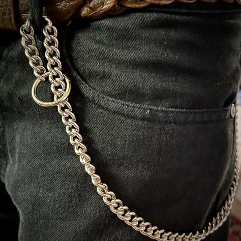 Wallet Chain Outfit, Trouser Chain, Chain Outfit, Chain Pants, Silver Wallet, Pant Trouser, Tarnished Silver, Chain Wallet, Chain Silver