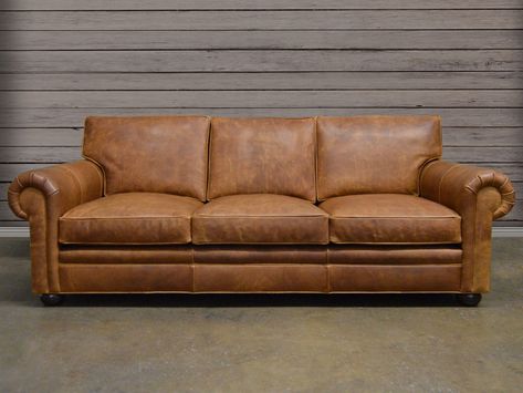 Old Leather Couch, Large Leather Couch, Full Grain Leather Sofa, Mexican Farmhouse, Bachelor Pad Living Room, Tan Leather Sofa, Oversized Chaise, Tan Leather Couch, Sofa Models