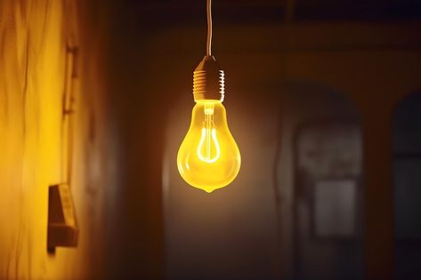 A light bulb from a wire | Premium Photo #Freepik #photo #electric-bulb #lamp-light-bulb #light-bulb #lamp Light Bulb Pictures, Paper City, Electric Bulb, Bulb Lamp, Bulb Light, Premium Photo, Home Lighting, Lamp Light, Light Bulb