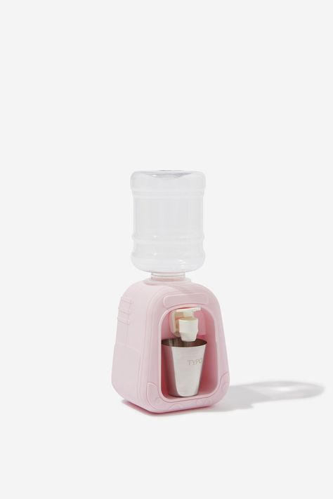 MINI DESKTOP WATER COOLER/SHOT DISPENSER Mini Water Dispenser, Cute Desk Supplies, Mini Water Bottle, Things To Buy For Christmas, Cheap Christmas Wishlist Ideas, Mini Skincare, Random Things To Buy, Cheap Christmas Gift Ideas, Typo Shop