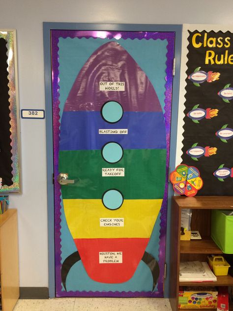 Rocket Behavior chart. Discipline Chart, Data Wall, Classroom Discipline, Nursery Classroom, Space Classroom, Class Rules, Behavior Chart, Classroom Behavior Management, Class Management