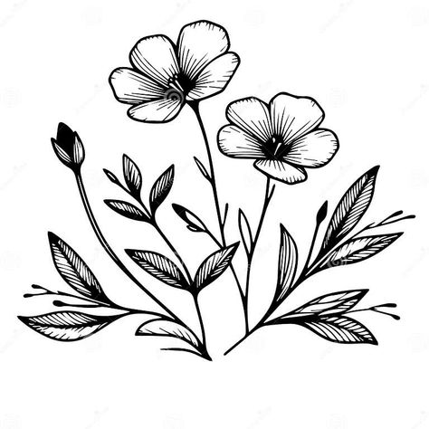 Flower Cluster Drawing, Cluster Drawing, Catharanthus Roseus, Flowers Coloring Pages, Periwinkle Flowers, Easy Flowers, Flowers Coloring, Flower Cluster, Coloring Pages For Adults