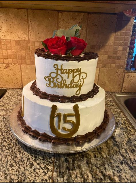 Vaquera Cake Ideas, Western Cake Ideas, Vaquero Cake, Xv Cakes, Western Birthday Cakes, Cowboy Birthday Cakes, 2023 Cake, 15 Cake, Country Birthday Party