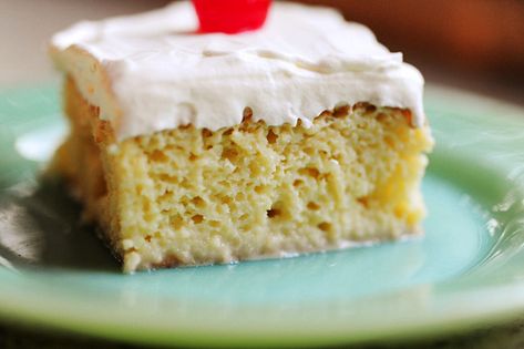 Tres Leches Cake by Ree Drummond / The Pioneer Woman    We made this yesterday and it is wonderful! Next time I make it, I will probably make two of the cakes and layer them. We used strawberries instead of cherries. I have seen it made with a mix of fruits, so just use your favorites. Spring Luncheon, Leche Cake, Tres Leches Cake Recipe, Leches Cake, Cake Base, Tres Leches Cake, Poke Cakes, Ree Drummond, A Piece Of Cake