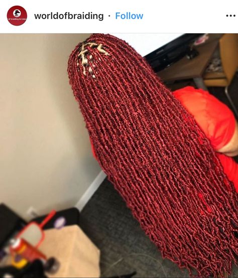 Red Goddess Locs, Red Faux Locs, Locs Color, Megan Good, Faux Loc, Shaved Side Hairstyles, Soft Locs, Twisted Hair, Feed In Braids Hairstyles