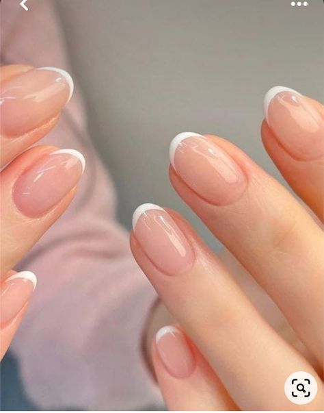 French Nail Natural, Simple Natural Nail Art, Model Nails Natural, Simple Short French Tip Nails, Short Oval French Nails, Short Clean Nails, Unghie Nail Art, Hello Nails, Subtle Nails