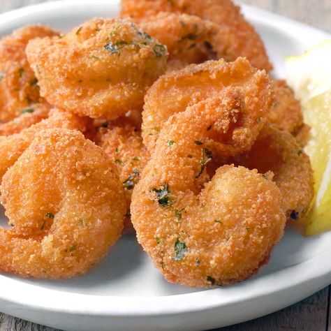 Popcorn Shrimp Recipe, Grilled Ham Steaks, Ideas For Chicken, Deep Fryer Recipes, Dinner Suggestions, Pork Pasta, Popcorn Shrimp, Pork Schnitzel, Grilled Ham