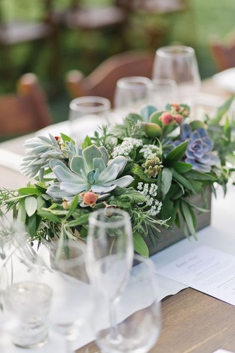 Succulent Sweetheart Table, Wedding Centerpieces Greenery, Green Wedding Centerpieces, Cheap Wedding Table Centerpieces, Centerpieces Greenery, Greenery Wedding Centerpieces, Spring Wedding Outfit, Succulents Wedding, Diy Wedding Centerpieces