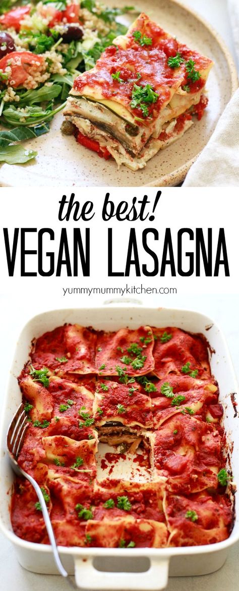 Best Vegan Lasagna Recipe - Yummy Mummy Kitchen Dairy Free Lasagna Recipe, Best Vegan Lasagna Recipe, Dairy Free Lasagna, Vegan Lasagna Recipe, Almond Ricotta, Eggplant Lasagna, Keto Lasagna, Vegan Lasagna, Keto Vegan