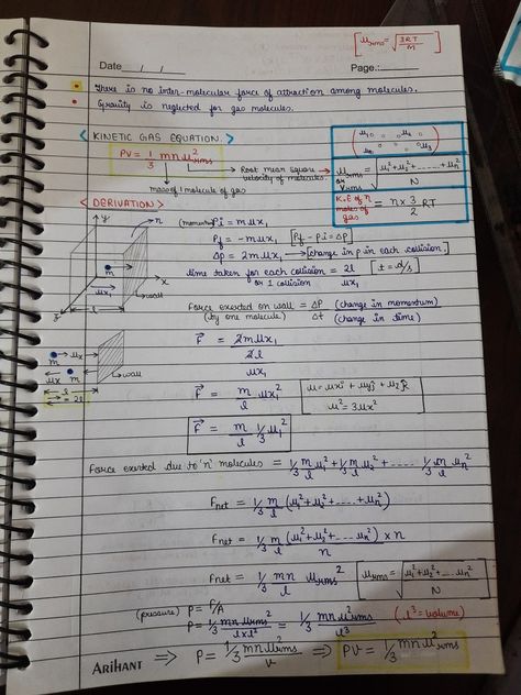 Stoichiometry Notes, Study Physics, Kinetic Theory, Chemistry Study Guide, How To Study Physics, Physics Notes, Digital Notes, Best Study Tips, Chemistry Notes