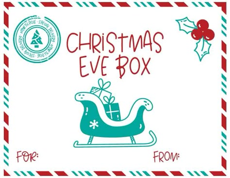 Christmas Eve Box Ideas, Labels and Gift Tags Christmas Eve Box Printable Free, Christmas Eve Box Designs, Box Filler Ideas, Diy Christmas Eve Box, Christmas Eve Box For Kids, Christmas Eve Box Ideas, Box Gift Ideas, Xmas Eve Boxes, Awesome Husband