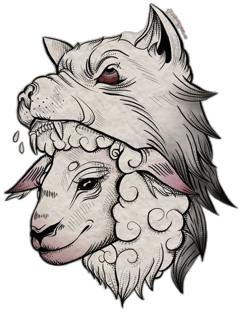 Tattoo desogn gothic sheep in wolfs clothing Sheep In Wolf's Clothing Tattoo, Sheep In Wolves Clothing Tattoo, Sheep In Wolf Clothing, Wolf In Sheeps Clothing Tattoo, Wolf And Sheep, Sheep With Horns, Sheep In Wolves Clothing, Lambs And Wolves, Personal Tattoos