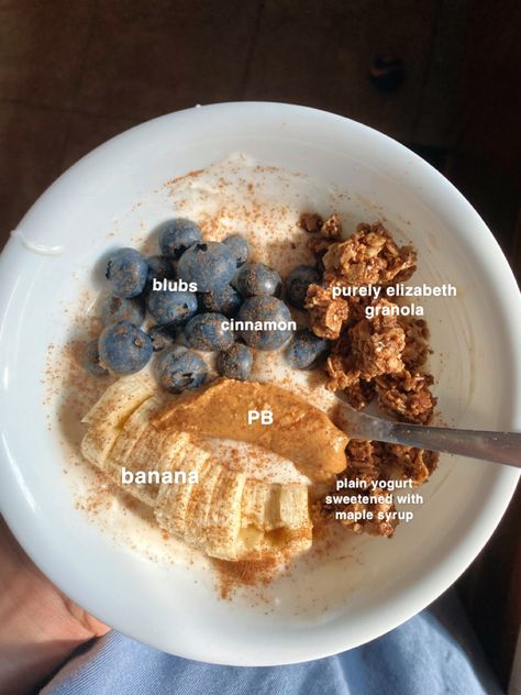 yogurt bowl toppings recipe idea summer recipe Good Yogurt Bowls, Best Yogurt Bowl, Fruit Yogurt Bowl Recipe, Healthy Breakfast Recipes Yogurt, Granola Ideas Breakfast, Yogurt Bowls Protein, Simple Yogurt Bowl, Yogurt Bowls Breakfast, How To Make A Yogurt Bowl