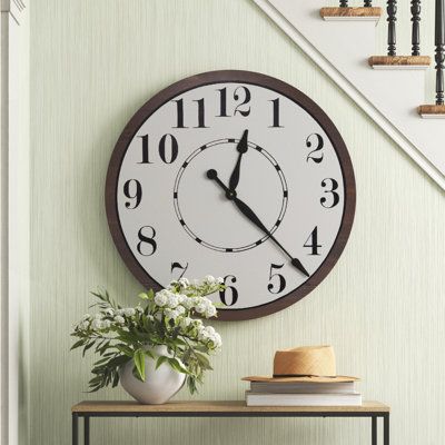 Large Clock Kitchen Wall, Modern Farmhouse Clock, Farmhouse Clock, Lake House Living Room, Oversized Clocks, Wall Clock Wood, Farmhouse Clocks, Farmhouse Wall Clock, Clock Wood