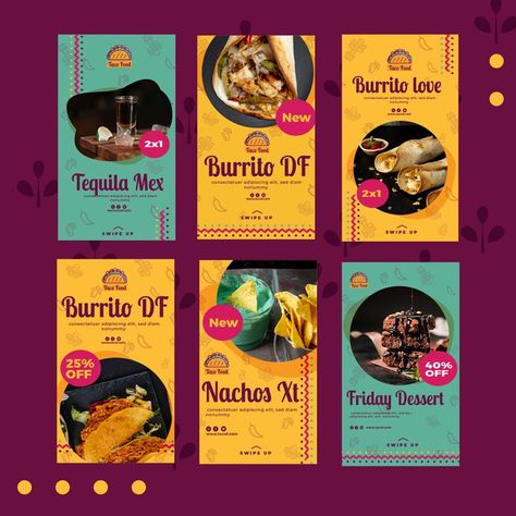 Taco Food, Taco Restaurant, Instagram Stories Template, Cooking Competition, Restaurant Marketing, Food Branding, Email Design Inspiration, Indie Art, Restaurant Logo Design