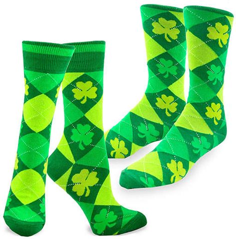 Green Argyle St. Patricks Day Sock Set #afflink St Patricks Day Socks, Green Socks, Party Recipes, Thigh High Socks, Luck Of The Irish, Men Shoes Size, St Patricks, Crew Socks, Decoration Ideas