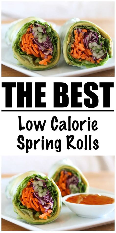 California Spring Rolls, Low Calorie Vietnamese Recipes, Low Calorie Vegetable Snacks, Low Cal Spring Rolls, Low Calorie Spring Rolls, Healthy Spring Roll Recipes, Low Calorie Vegetable Recipes, Low Calorie Asian Recipes, Low Calorie Sushi