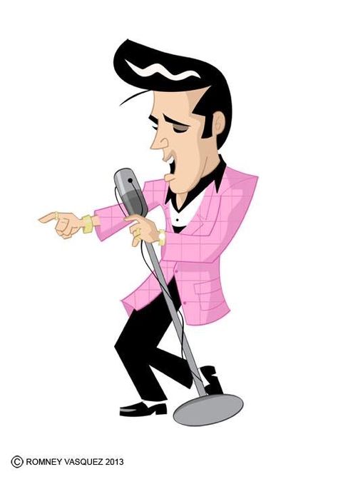 Elvis Presley Illustration, Elvis Cartoon, Michael Jackson Tattoo, Bewitched Tv Show, Dtf Designs, Singer Art, Glamour Art, Elvis Presley Images, Mouse Illustration