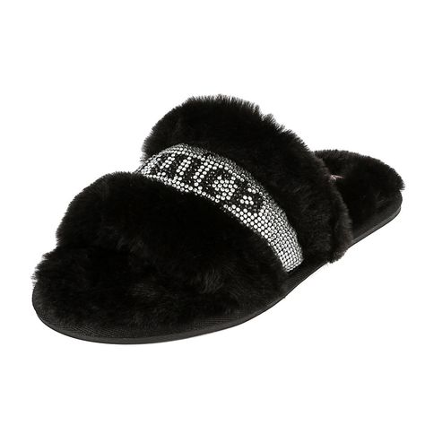 PRICES MAY VARY. Juicy Couture Womens Slip on Fuzzy Slides Stylish And Comfortable, Perfect Womens Slippers for Any Occasion Like Indoor Or Outdoors High Quality Womens Slippers Fux Fur Slide Easy on Easy Off Juicy Couture rhinestone Logo On Strap Juicy Couture is a glamorous, irreverent, and fun designer lifestyle brand, bringing LA style and attitude to girls all over the world. Discover the couture in your every day with an element of surprise. Black Slide Sandals, Fuzzy Slides, Faux Fur Slides, Juicy Couture Shoes, Womens Slides Sandals, Comfy Slippers, Black Slides, Outdoor Slippers, Faux Fur Slippers